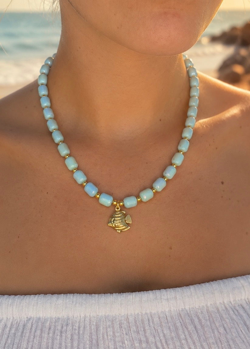Blue Flounder Necklace