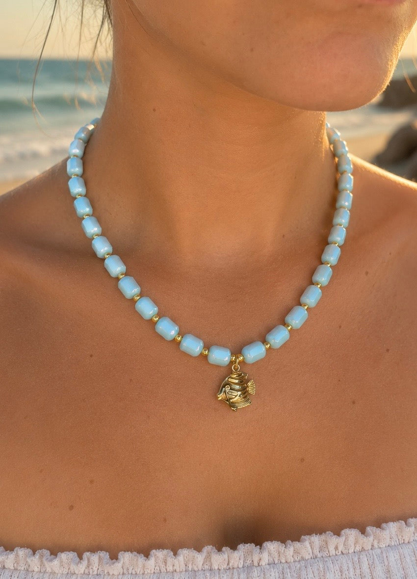 Blue Flounder Necklace