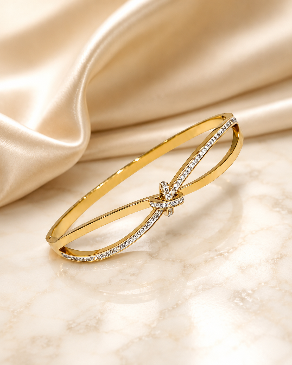 Golden Infinity Bangle