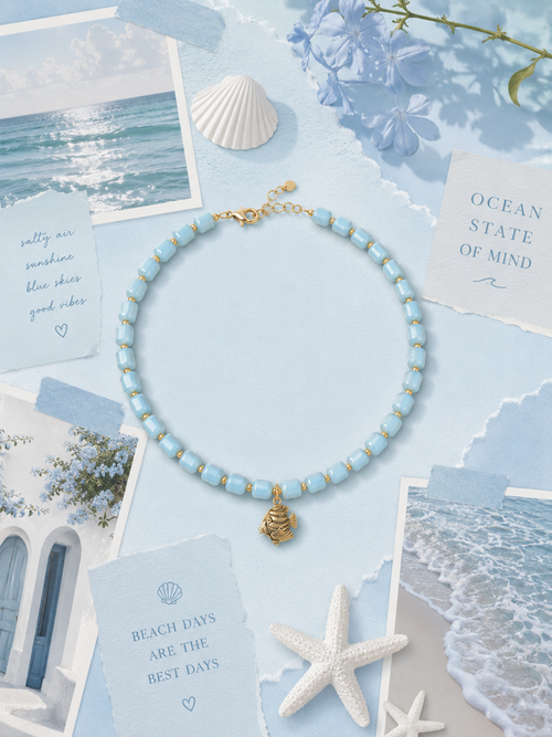 Blue Flounder Necklace