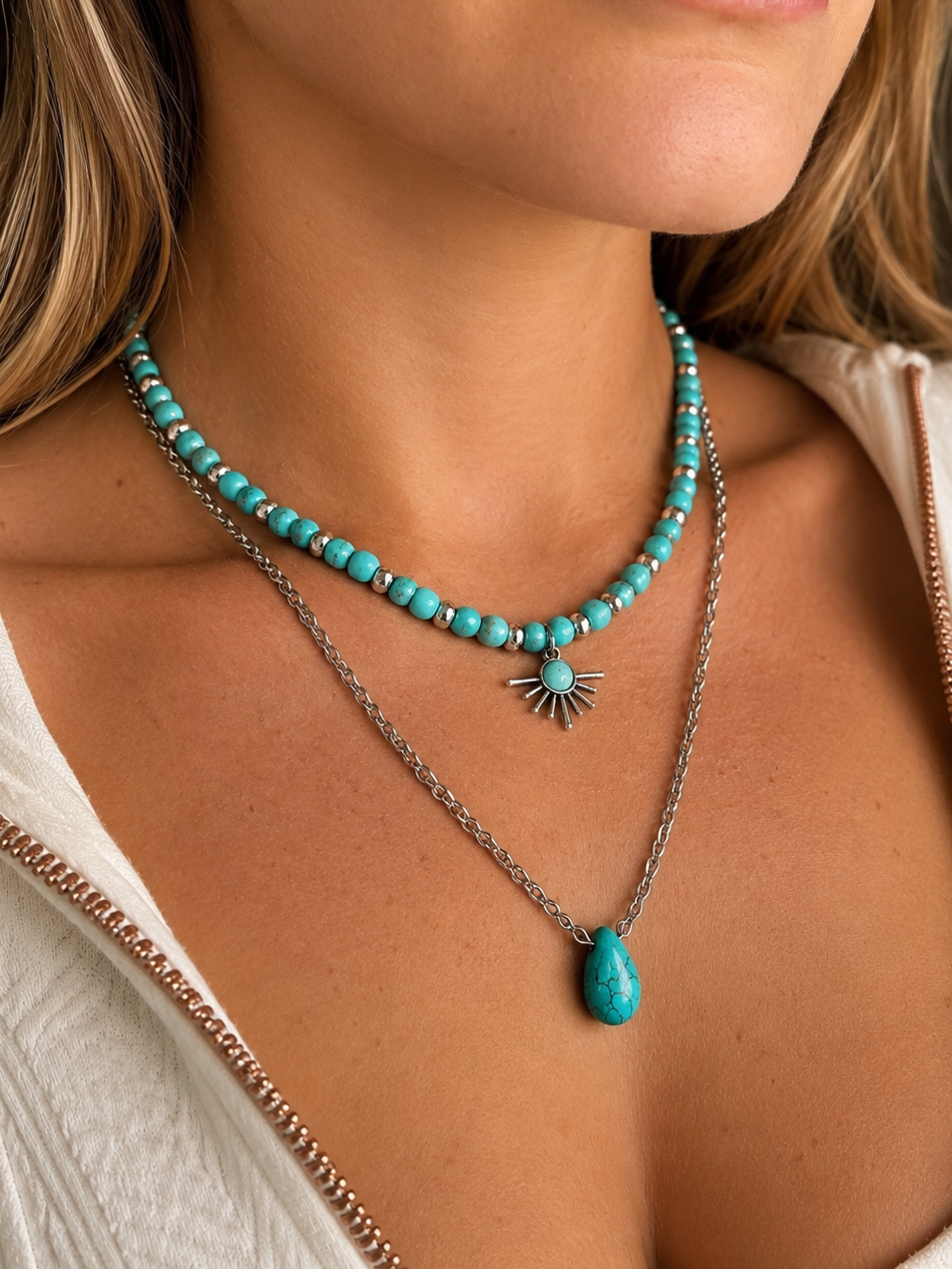 Turquoise Sunrise Necklace Chocker