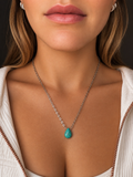Turquoise Teardrop Necklace
