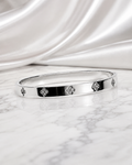 Silver Blossom Bangle