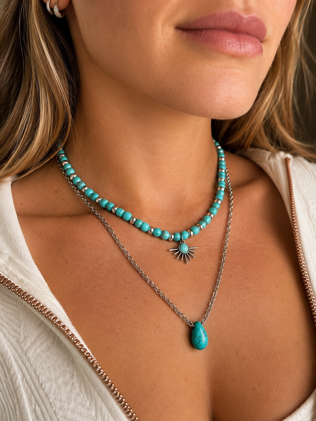 Turquoise Teardrop Necklace