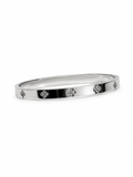 Silver Blossom Bangle
