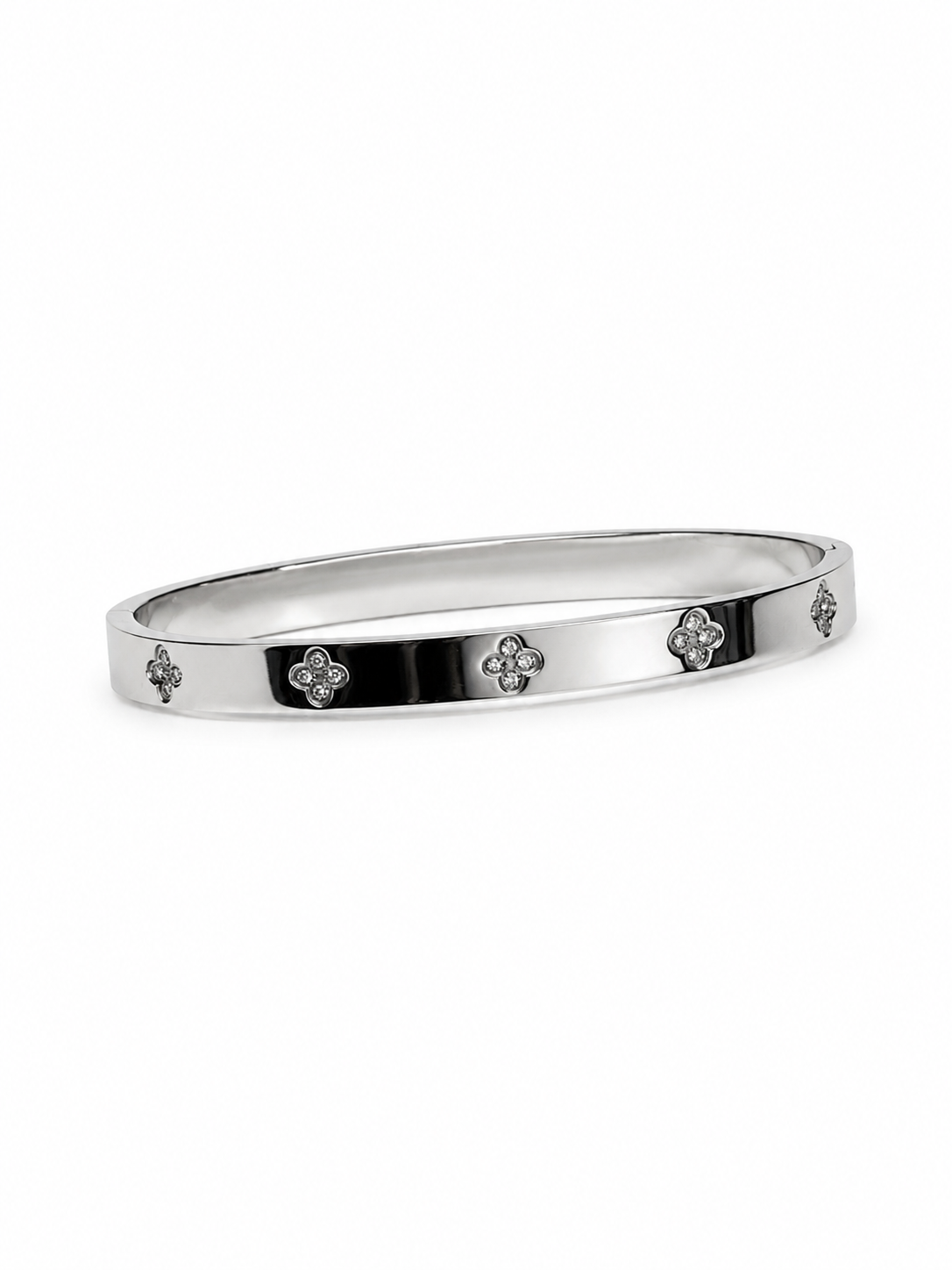 Silver Blossom Bangle