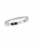 Silver Heart Bangle